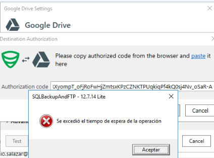 error google drive